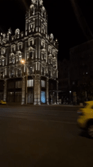 Budapest landmarks illuminated during evening hours June 10