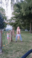 Relaxed summer afternoon at a Sokolov park with kids and a dog