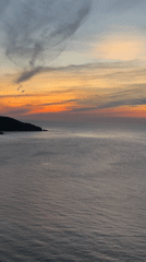 Sunset over the Da Nang coastline, islands, and calm seas