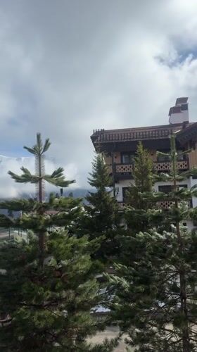Morning mountain views documented at Estosadok resort, Russia