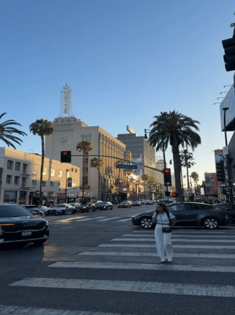Midday foot traffic outside Hollywood's El Capitan Theatre