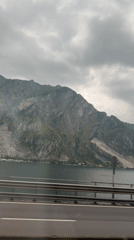 Morning drive captures mountain lake scenery in Abbadia Lariana