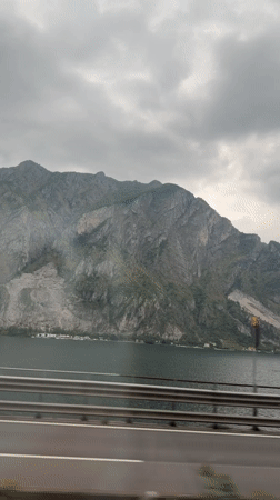 Morning drive captures mountain lake scenery in Abbadia Lariana