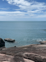 Tropical coastline views recorded in Thailand morning hours