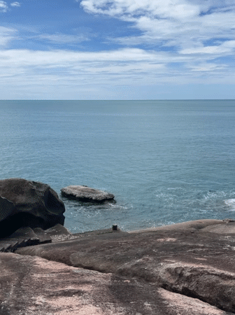 Tropical coastline views recorded in Thailand morning hours