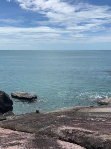 Tropical coastline views recorded in Thailand morning hours