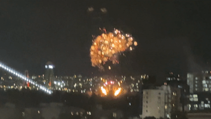 Fireworks display lights up Mexico City night sky