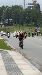Morning cycling groups, construction work observed across Da Lat