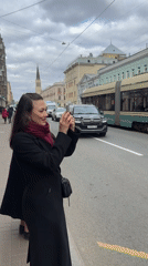Tram scenes documented across Saint Petersburg by multiple witnesses