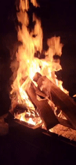 Nighttime fires and train carriage documented by witness