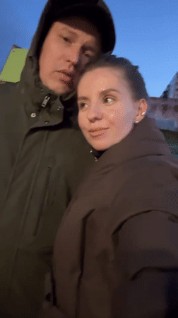 Evening playground scenes captured in Klin, Russia