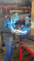 Welder spotted working in Montenegro workshop