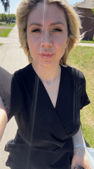 Sunny day stroll in Novoaltaysk, black dress and silver necklace
