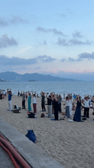 Morning beach life and street scenes in Nha Trang