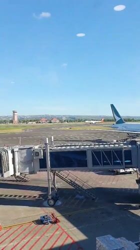 Quiet morning at Bali's international airport