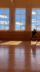 Volleyball practice session recorded in Подшивалово gymnasium