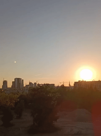 Tallinn at golden hour, streets and greenery