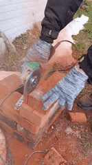 Everyday moments: brick cutting, cat encounter, selfies documented May 1