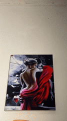 Couple's embrace painting observed on wall in Nigeria