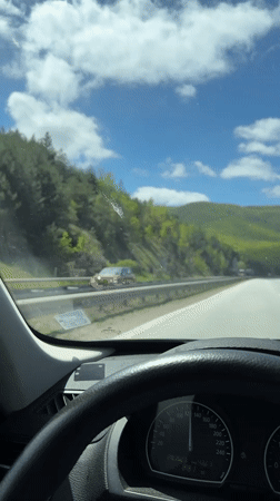 Driver records scenic mountain highway journey in Bulgaria