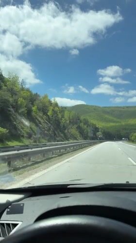 Driver records scenic mountain highway journey in Bulgaria