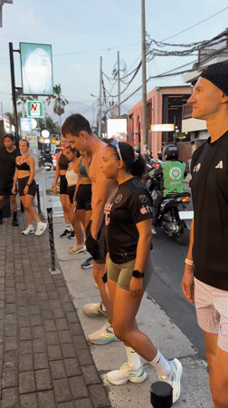 Morning activities captured across North Kuta tourist district