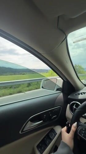 Morning drive through rural Bulgaria countryside captured on video