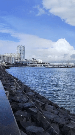 Quiet afternoon documented at Ponta Delgada marina, Portugal