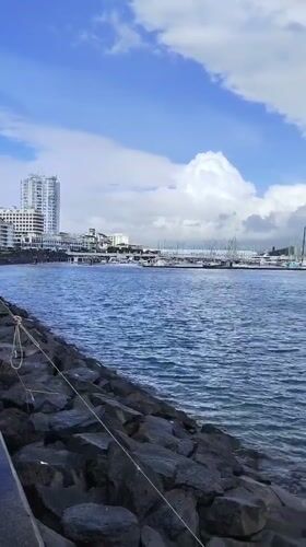 Quiet afternoon documented at Ponta Delgada marina, Portugal