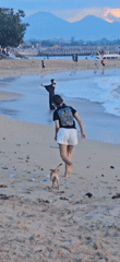 Beachgoers enjoy late afternoon at Denpasar shore