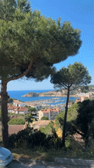 Tourist captures marina views in Spanish coastal town