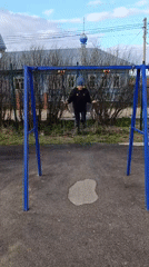 Children Play at Playground in Фоки, Russia
