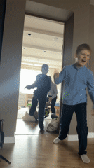 Morning domestic scenes with children captured in Votkinsk