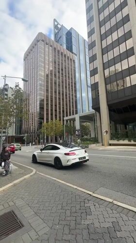 Morning moments in Perth: luxury car, cake break, urban views