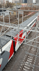 Moscow morning commute and construction activity documented