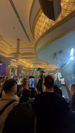 Live band rocks an indoor venue in Estosadok
