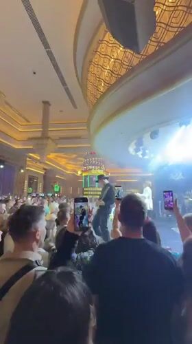 Live band rocks an indoor venue in Estosadok