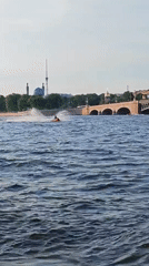 Evening river scenes captured along Saint Petersburg's Neva waterway