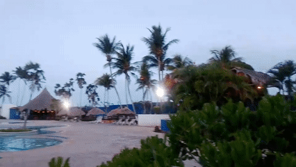 Resort twilight scenes documented at Playa El Agua, Venezuela