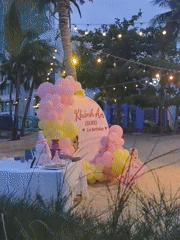 Beach evening scenes: proposals, birthday setups, and coastal life