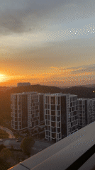 Sunset views captured across Sochi cityscape by multiple witnesses