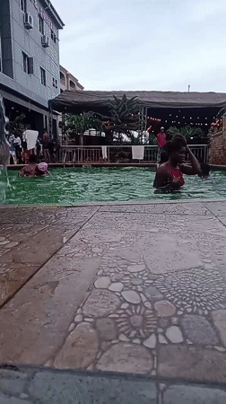 Afternoon pool gathering captured in Onitsha, Nigeria