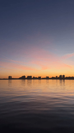 Kazan sunset transitions to night highway traffic captured