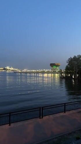 Evening waterfront scenes captured in Kazan, Russia showing illuminated landmarks