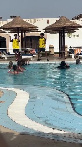 Poolside leisure activities observed at Sharm El Sheikh resort