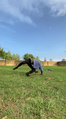 Man performs backflips and acrobatics on Nigerian lawn