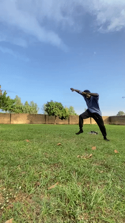 Man performs backflips and acrobatics on Nigerian lawn