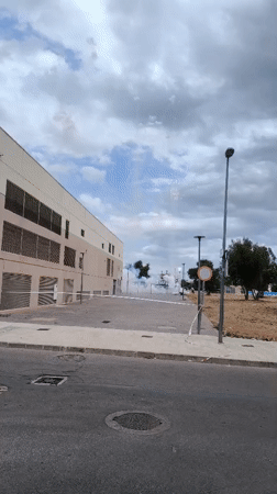 Dense smoke billows over Torreblanca street in multiple angles