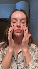 Woman's nighttime routine documented in Budva residence