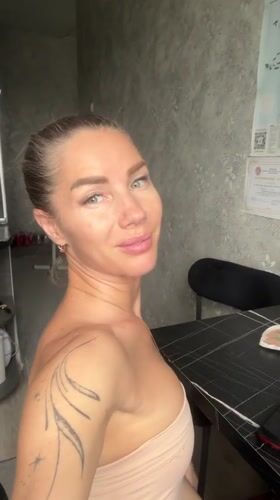 Woman photographed indoors in Abakan, Russia